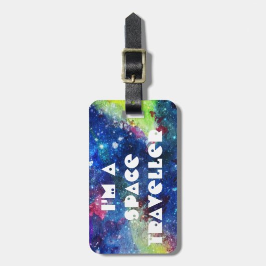Ik ben een ruimtevaartschilderij van de reiziger, bagagelabel (Voorkant verticaal)