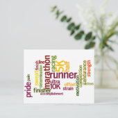 Ik ben een Runner Words Briefkaart (Staand voorkant)
