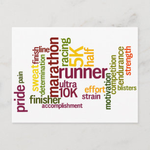 Ik ben een Runner Words Briefkaart