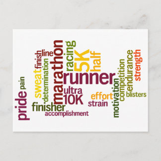 Ik ben een Runner Words Briefkaart
