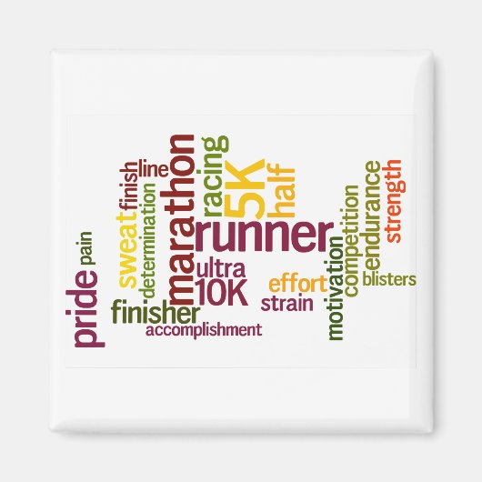 Ik ben een Runner Words Magneet (Voorkant)