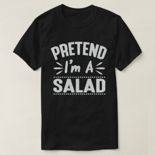 Ik ben een salade, luie, luie kostuum. t-shirt