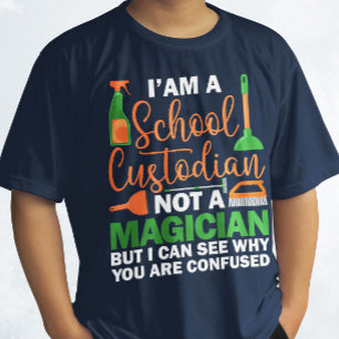 Ik ben een schoolbewaarder, geen magiër t-shirt