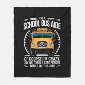 Ik ben een schoolbus Aide Funny Terug naar school Fleece Deken (Voorkant)