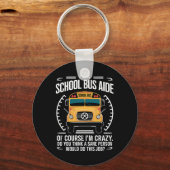 Ik ben een schoolbusassistent, grappig terug naar sleutelhanger (Voorkant)