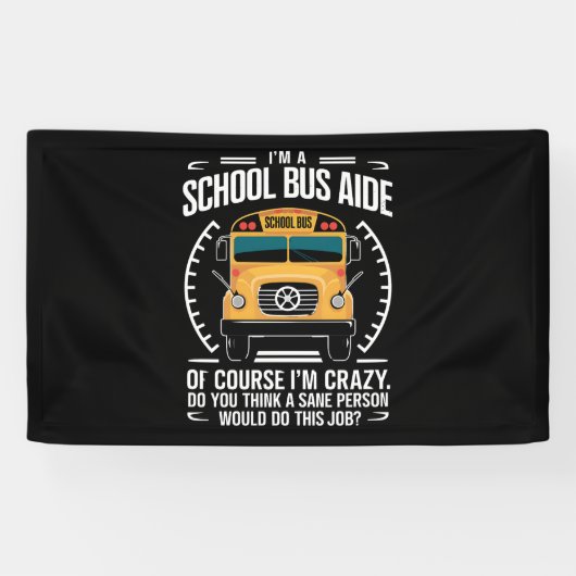 Ik ben een schoolbusassistent, grappig terug naar spandoek (Horizontaal)