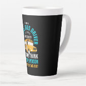 Ik ben een schoolbuschauffeur latte mok (Rechterhoek)