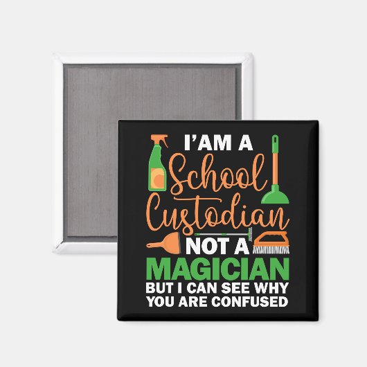 Ik ben een schoolopzichter, geen magiër Schoonmake Magneet (Voorkant / Achterkant)
