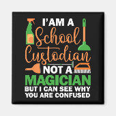Ik ben een schoolopzichter, geen magiër Schoonmake Magneet (Voorkant)