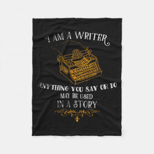 Ik Ben Een Schrijver Ontwerp Voor Au Journalist Gr Fleece Deken