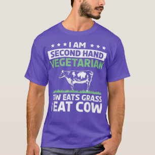 Ik ben een secundaire vegetarische Koe die gras ee T-shirt