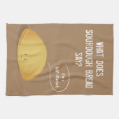 Ik ben een Self-Starter Sourdegh Bread Brown White Theedoek (Horizontaal)