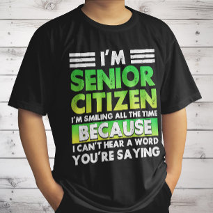 IK BEN EEN SENIORE BURGER IK LAch ALTJD Retro T-shirt