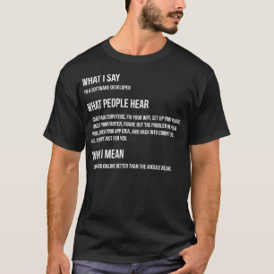 Ik ben een Shirt voor softwareontwikkelaars. Wat i