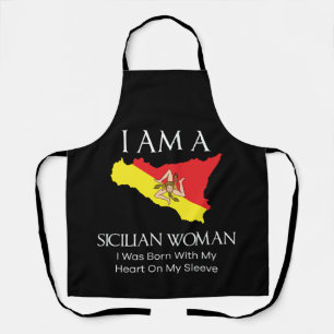 Ik ben een Siciliaanse vrouw T-Shirt Schort