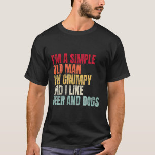 Ik ben een simpel oud Man en ik hou van een biertj T-shirt