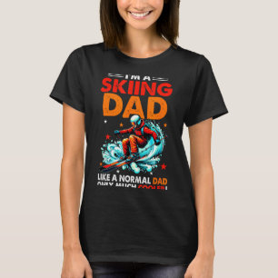 Ik ben een skïende papa definitie veel cooler grap t-shirt