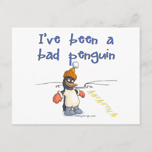 Ik ben een slechte pinguïn geweest briefkaart