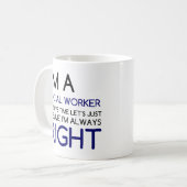 IK BEN EEN SOCIALE WERKNEMER KOFFIEMOK (Voorkant links)