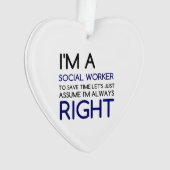IK BEN EEN SOCIALE WERKNEMER ORNAMENT (voorkant)