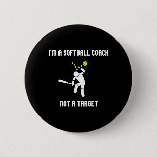 Ik ben een Softll-coach, geen doelwit, grappige So Ronde Button 5,7 Cm