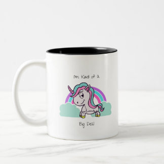 Ik ben een soort Big Deal Unicorn Tweekleurige Koffiemok