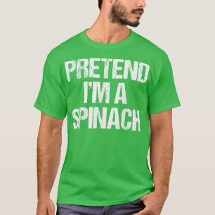 Ik ben een Spinach Costume Funny Lazy Halloween T-shirt
