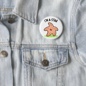 Ik ben een Star Funny Starfish Pun Ronde Button 5,7 Cm (In situ)