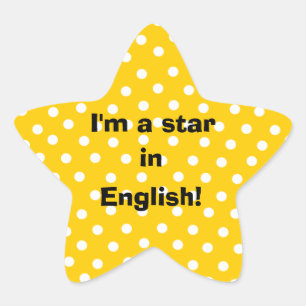 Ik ben een ster in Engelse aanpasbare stickers