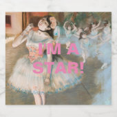 Ik ben een ster sparkling wijnetiket (Enkel label)