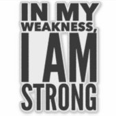 Ik ben een sterke Sticker (Voorkant)