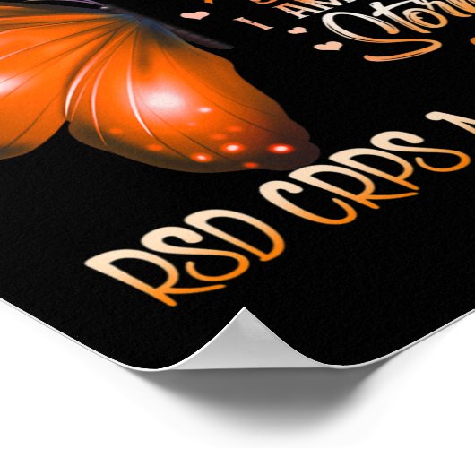 Ik ben een Storm RSD CRPS Awareness Butterfly Poster (Hoek)