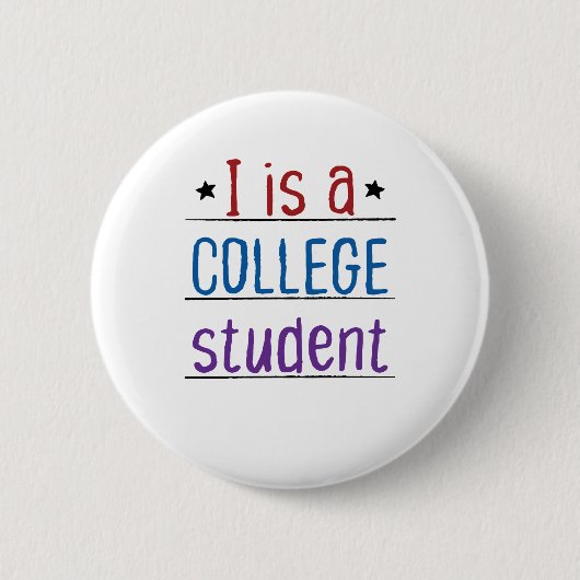 Ik ben een student ronde button 5,7 cm (Voorkant)