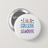 Ik ben een student ronde button 5,7 cm (Voorkant /achterkant)