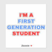 Ik ben een student van de eerste generatie sticker (Vel)