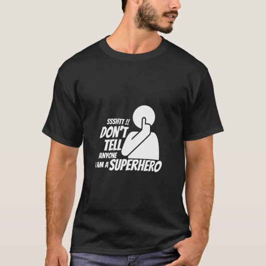 Ik ben een superheld - aangepaste tekst t-shirt (Voorkant)