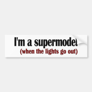 Ik ben een supermodel bumpersticker