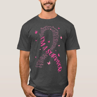 Ik ben een Survivor Breast Cancer Awareness Pink R T-shirt