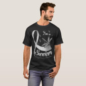 Ik ben een Survivor Dragonfly Lung Cancer Awarenes T-shirt (Voorkant volledig)