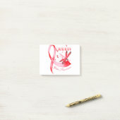 Ik ben een Survivor Dragonfly Red Ribbon Stroke Post-it® Notes (Op bureau)