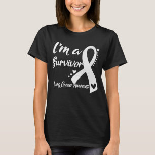 Ik ben een Survivor Lung Cancer Awareness T-shirt