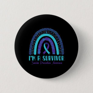Ik ben een Survivor Suicide Prevention Awareness L Ronde Button 5,7 Cm