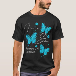 Ik ben een Survivor Trisomy 18 Awareness Butterfly T-shirt