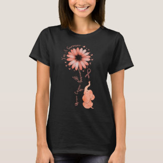 Ik ben een Survivor Uterine Cancer Awareness Ribbo T-shirt
