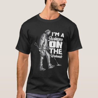 Ik ben een swinger in het weekend grappige metaald t-shirt