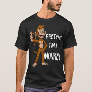 Ik ben een T-shirt van een aap... grappig, luie ha
