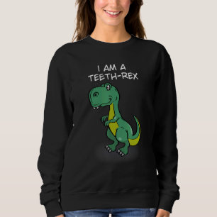Ik ben een Tanden Rex Trex Eerste Tanden Leuk Pun Trui