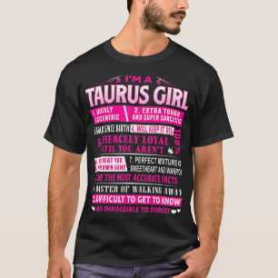 Ik ben een Taurus Girl Taurus Birthday T-shirt