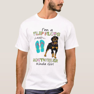 Ik ben een Teenslipper en Rottweiler Kinda Girl Su T-shirt