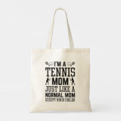 Ik ben een Tennis mama Tote Bag (Achterkant)